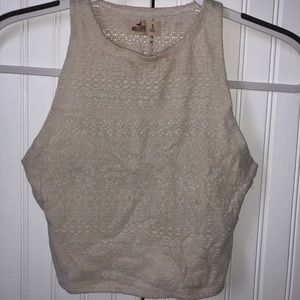 Hollister lace cropped top